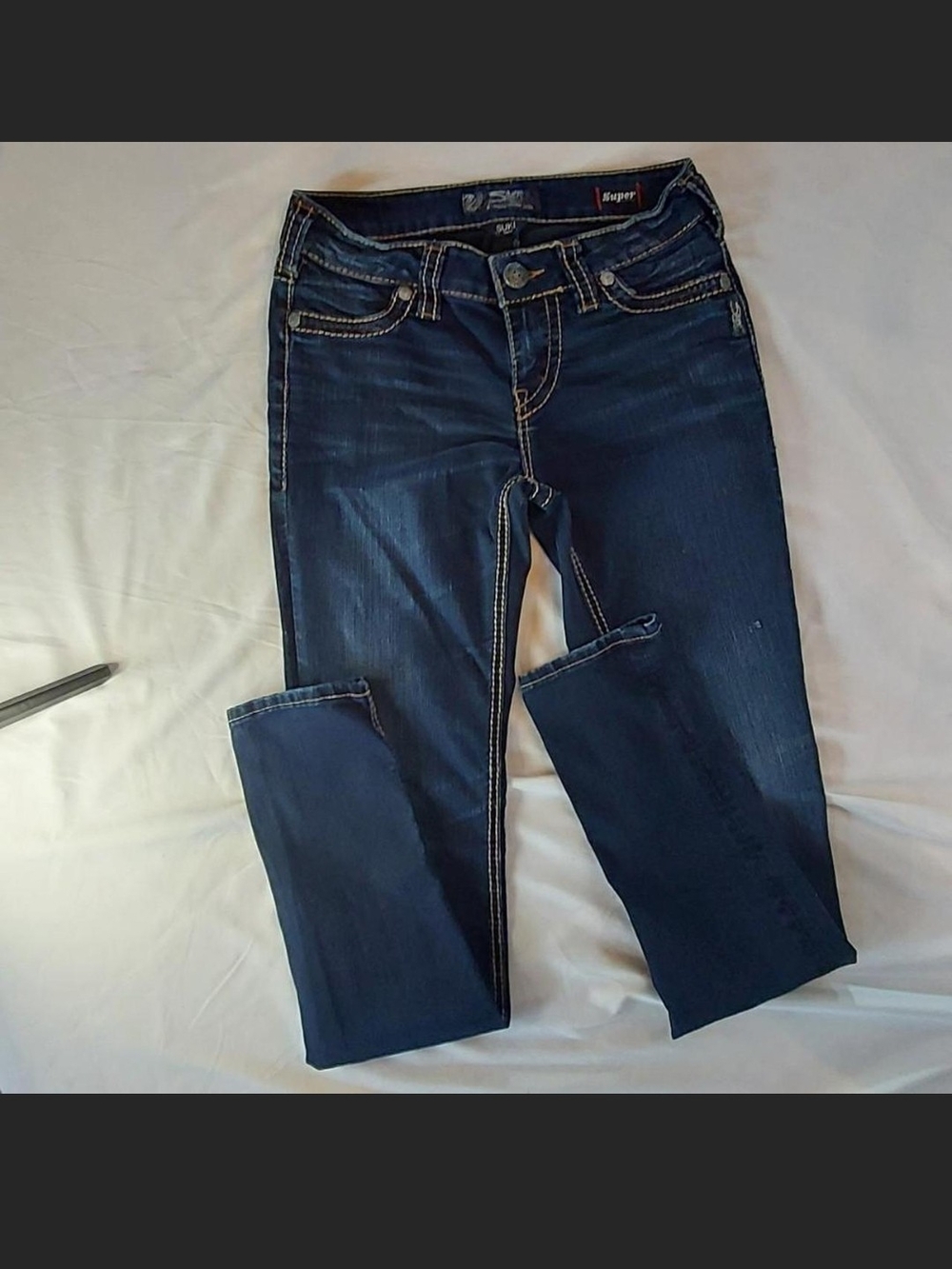 Silver Jeans Co. Suki Mid Super Skinny Jeans Size 27/31(4) Dark Wash Excellent
